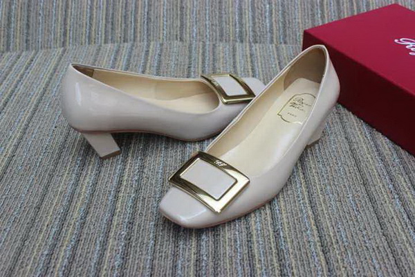 RV Shallow mouth Block heel Shoes Women--052